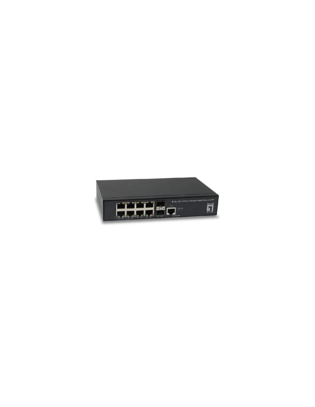 SWITCH LEVEL ONE GESTIONABLE L2 8PTOS 10/100/1000 2PTOS GIGABIT NEGRO GEL-1061