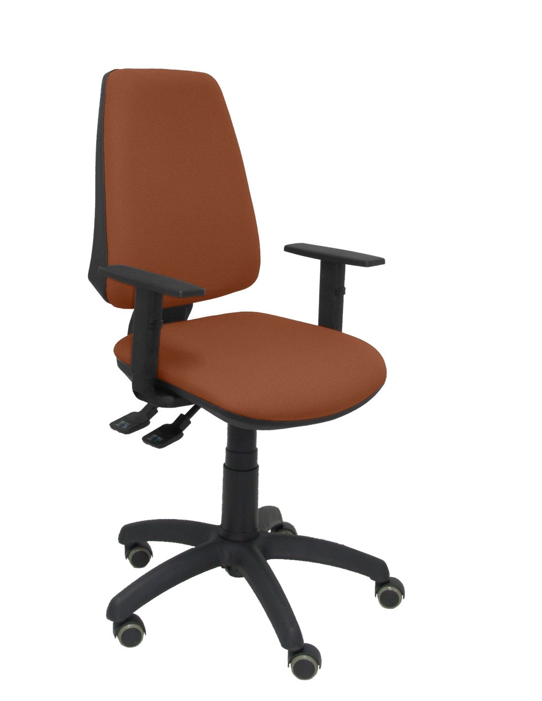 SILLA ELCHE S BALI BRAZOS REGULABLES RUEDAS PARQUET MARRON 14SBALI363B10RP