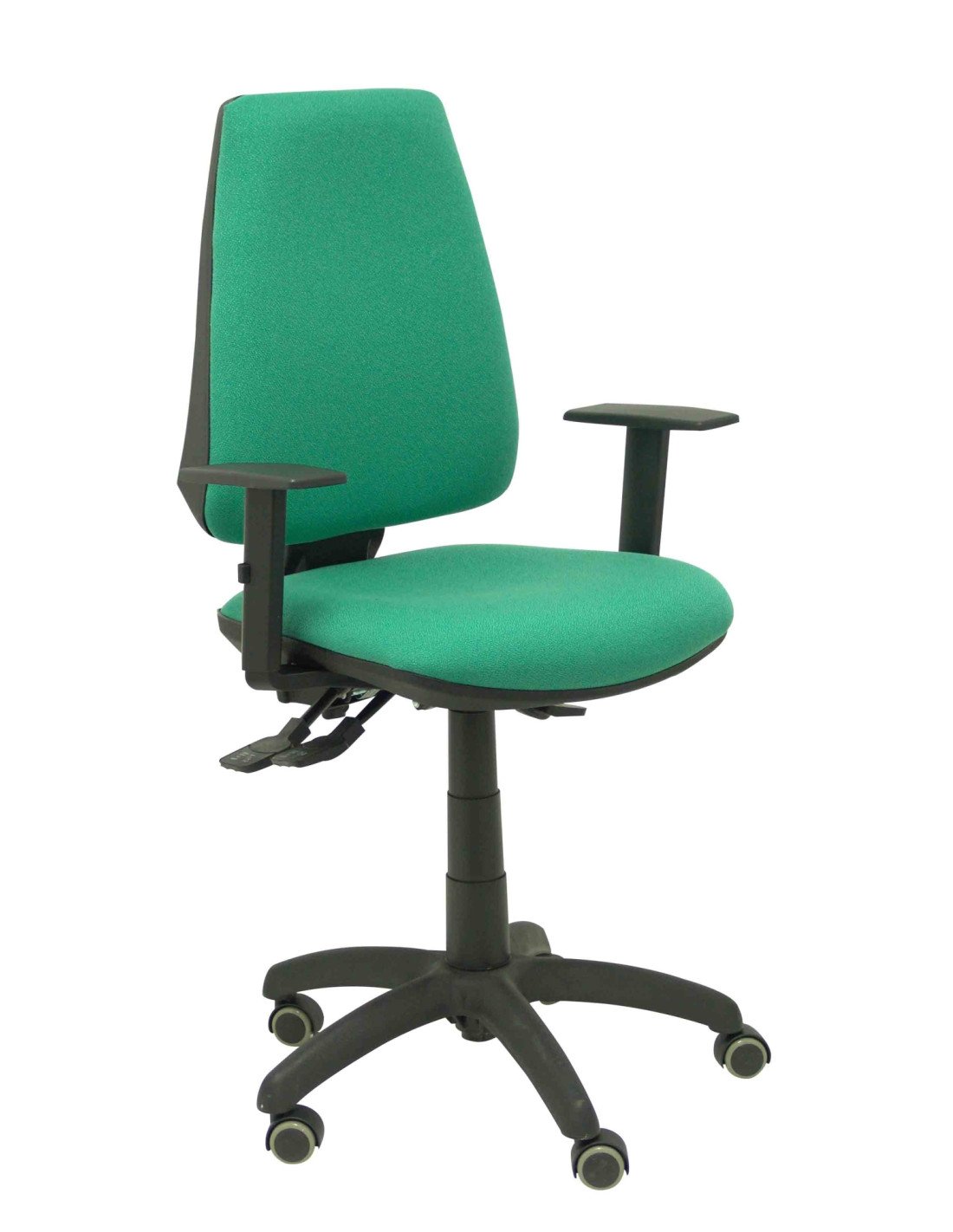 SILLA ELCHE S BALI BRAZOS REGULABLES RUEDAS DE PARQUET VERDE 14SBALI456B10RP