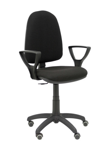 SILLA AYNA BALI BRAZOS FIJOS RUEDAS DE PARQUET NEGRO 04CPBALI840BGOLFRP