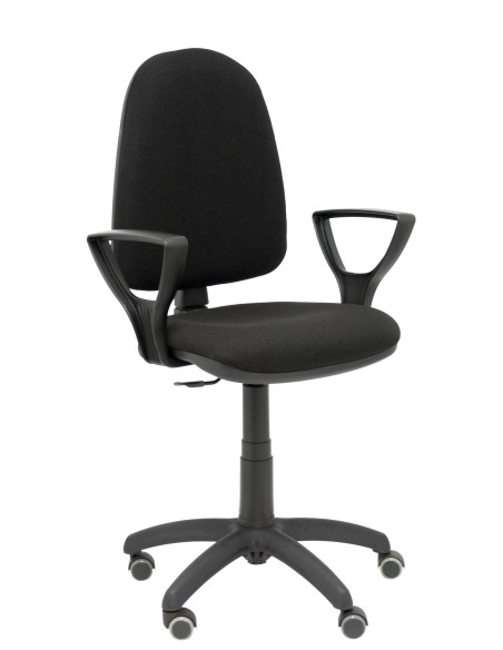 SILLA AYNA BALI BRAZOS FIJOS RUEDAS DE PARQUET NEGRO 04CPBALI840BGOLFRP