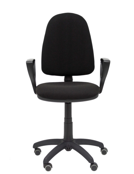 SILLA AYNA BALI BRAZOS FIJOS RUEDAS DE PARQUET NEGRO 04CPBALI840BGOLFRP