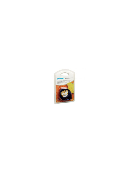 DYMO LT etiquetas auténticas para ropa | Negro sobre blanco | 12 mm x