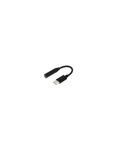AISENS Conversor USB C a Audio 384KHz, USB C/M - jack 3.5/H, negro,