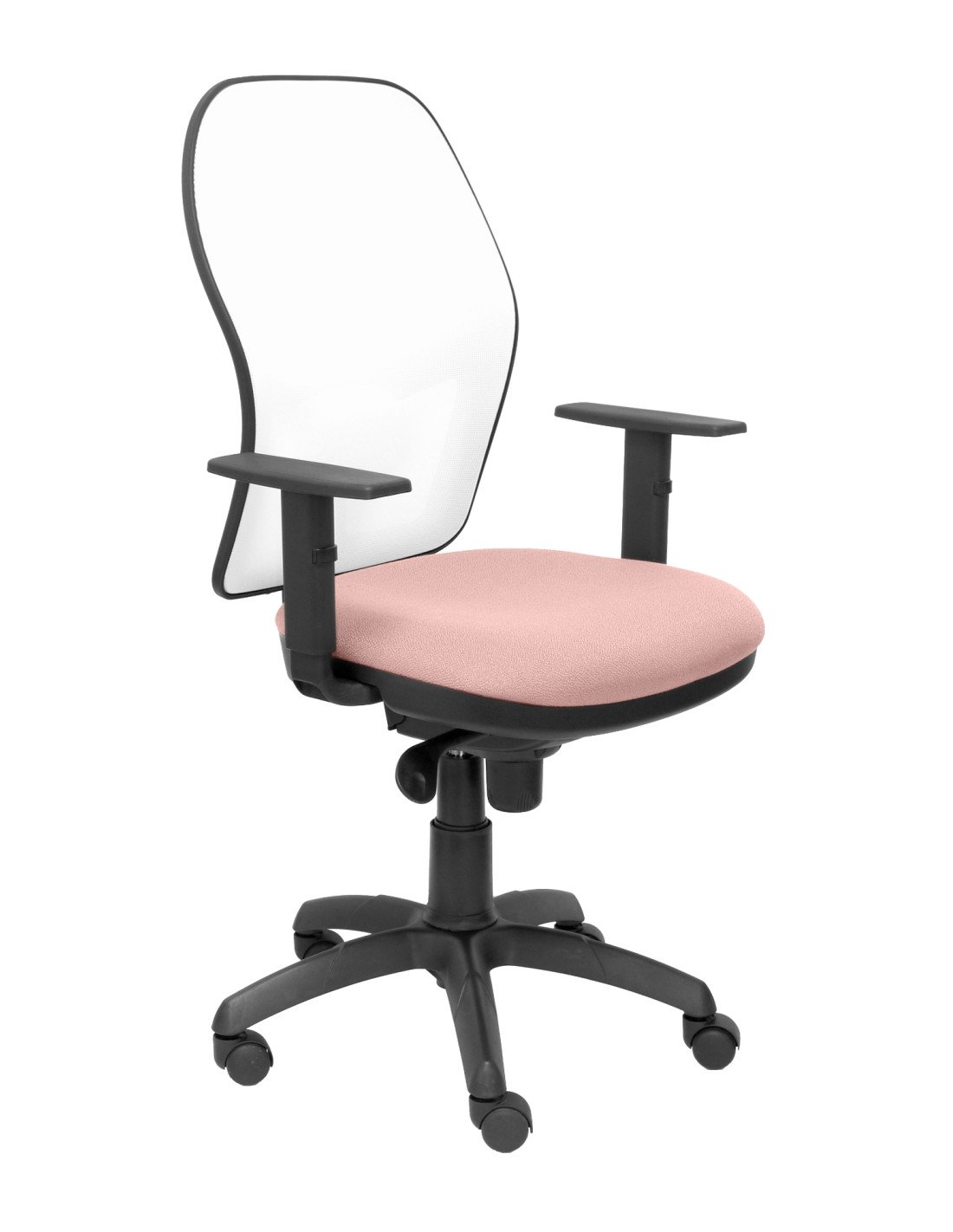 SILLA JORQUERA MALLA BLANCA ASIENTO BALI ROSA PÍLIDO 15SBBALI710