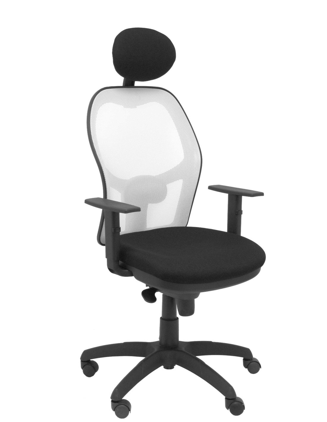 SILLA JORQUERA MALLA BLANCA CABECERO FIJO ASIENTO BALI NEGRO 15SBBALI840C