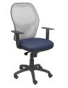SILLA JORQUERA MALLA GRIS ASIENTO BALI AZUL MARINO 15SGRBALI200