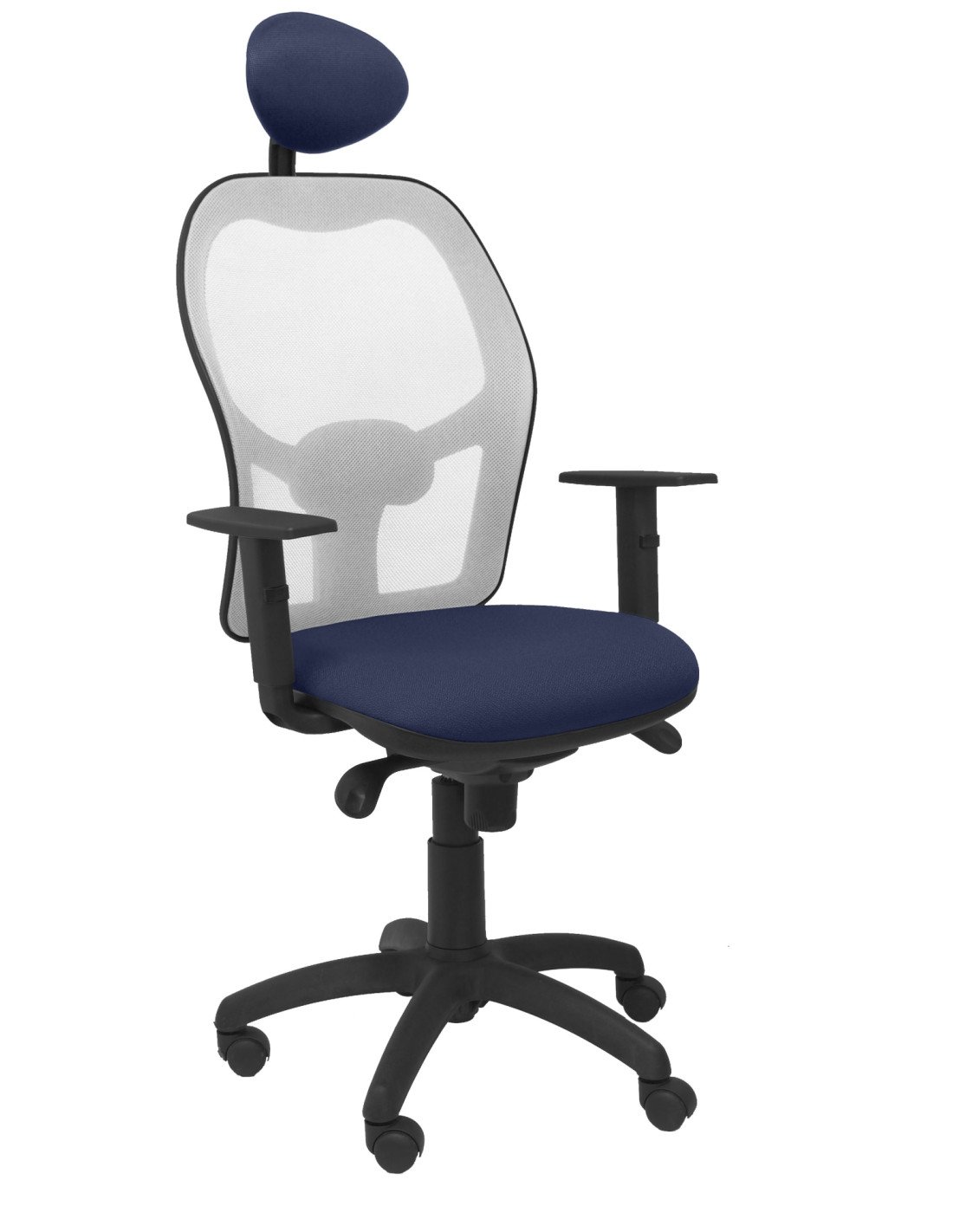 SILLA JORQUERA MALLA GRIS CABECERO FIJO ASIENTO BALI AZUL MARINO 15SGRBALI200C