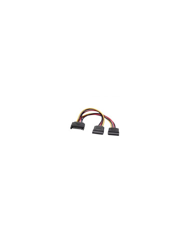 AISENS A131-0353 cable de SATA 0,2 m SATA de 15 pines 2 x SATA de 15