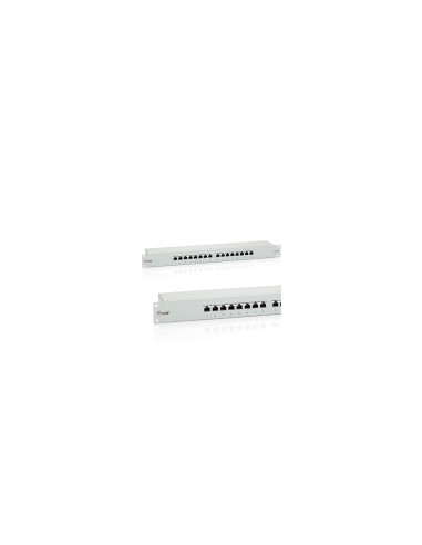 EQUIP 326316 PATCH PANEL 16 PUERTOS CATEGORIA 6 APANTALLADO GRIS CLARO
