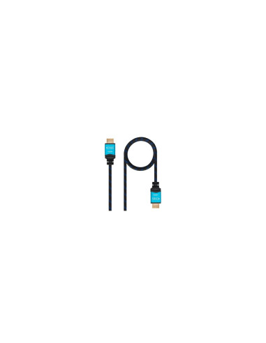 Nanocable Cable HDMI V2.0 4K@60GHz 18 Gbps A/M-A/M, negro, 0.5 m.