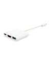ADAPTADOR EQUIP USB-C MACHO A HDMI HEMBRA USB-A 3.0 USB-C HEMBRA BLANCO 133461