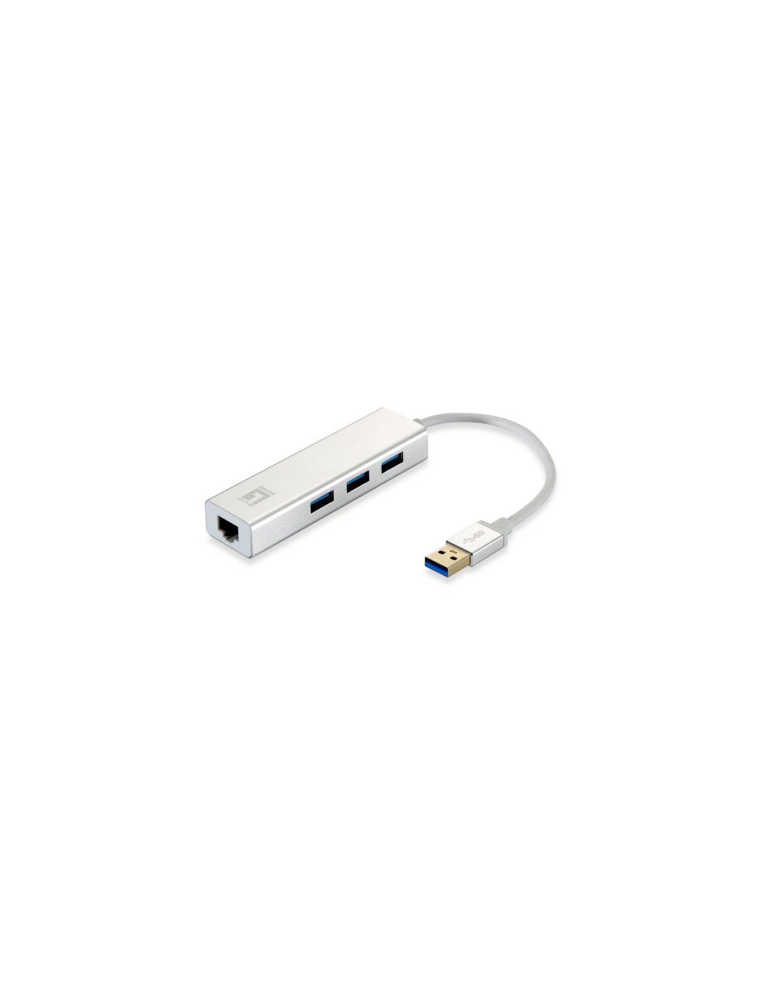 ADAPTADOR LEVEL ONE USB 3.0 GIGABIT ETHERNET RJ45 CON HUB USB 3.0 USB-0503
