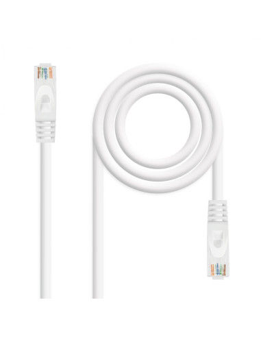 Nanocable Cable de red latiguillo RJ45 LSZH Cat.6A UTP AWG24, Blanco,