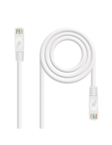 Nanocable Cable de red latiguillo RJ45 LSZH Cat.6A UTP AWG24, Blanco,