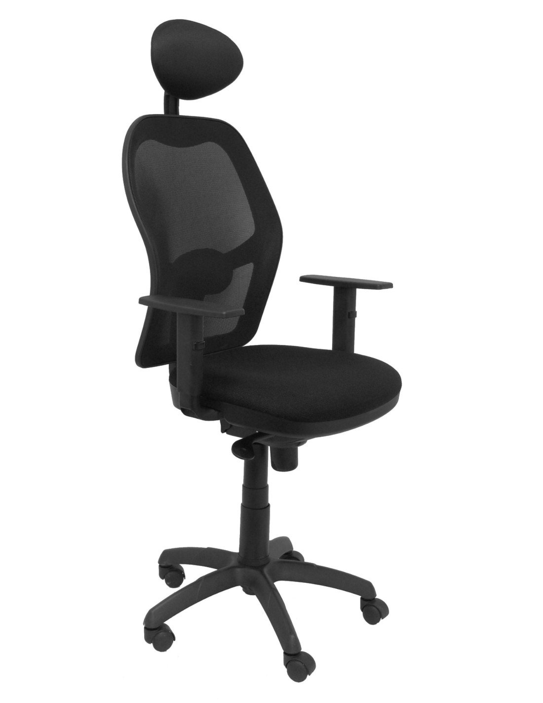 SILLA JORQUERA MALLA NEGRO CON CABECERO FIJO ASIENTO BALI NEGRO 15SNBALI840C