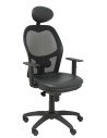 SILLA JORQUERA MALLA NEGRO CABECERO FIJO ASIENTO SIMILPIEL NEGRO 15SNSPNEC