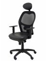 SILLA JORQUERA MALLA NEGRO CABECERO FIJO ASIENTO SIMILPIEL NEGRO 15SNSPNEC