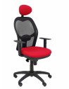 SILLA JORQUERA MALLA NEGRO CABECERO FIJO ASIENTO BALI ROJO 15SNBALI350C