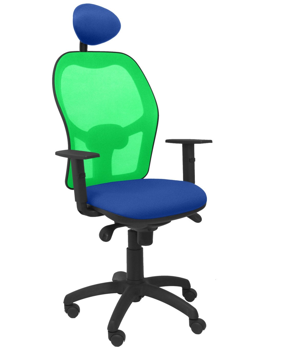 SILLA JORQUERA MALLA VERDE CABECERO FIJO ASIENTO BALI AZUL 15SVBALI229C