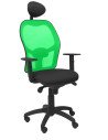 SILLA JORQUERA MALLA VERDE CABECERO FIJO ASIENTO BALI NEGRO 15SVBALI840C