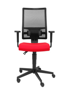 SILLA POVEDILLA RESPALDO MALLA NEGRO ASIENTO BALI ROJO 276DSBALI350 2