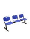 BANCADA POZOHONDO 3 PLAZAS ASIENTO PLASTICO INYECTADO AZUL B3PIAZ