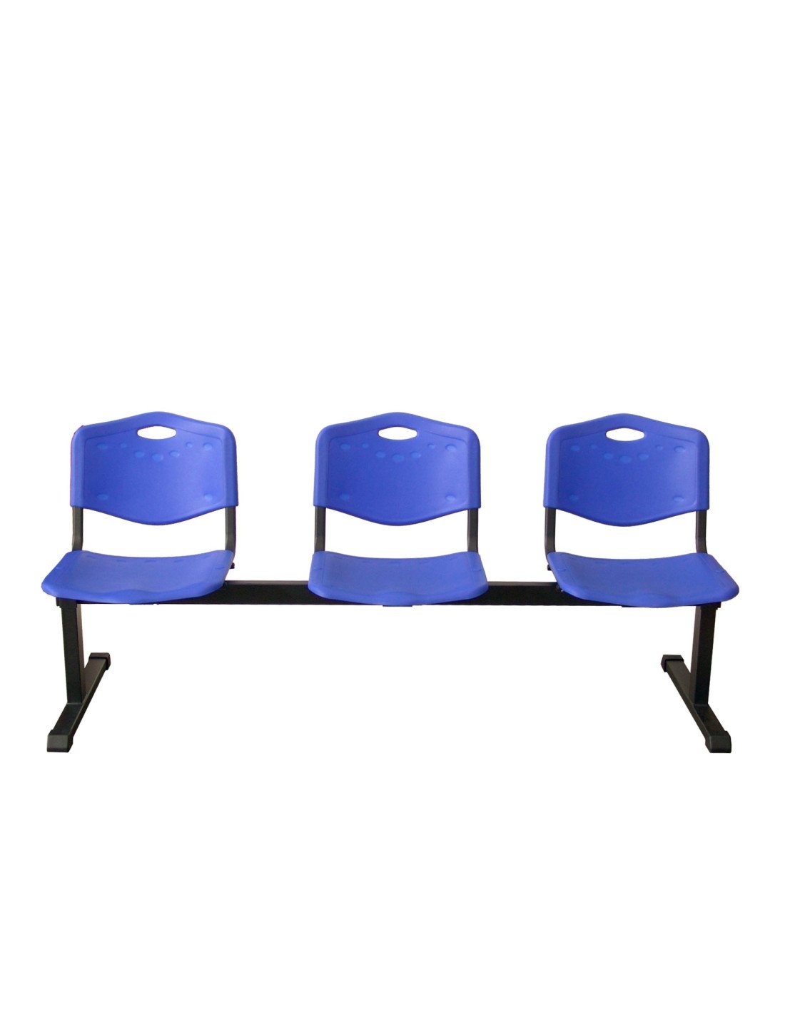 BANCADA POZOHONDO 3 PLAZAS ASIENTO PLASTICO INYECTADO AZUL B3PIAZ