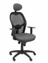 SILLA JORQUERA MALLA NEGRO CABECERO FIJO ASIENTO BALI GRIS 15SNBALI220C