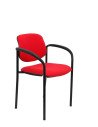 SILLA FIJA VILLALGORDO CHASIS BRAZOS NEGRO BALI ROJO 27NBALI350CB