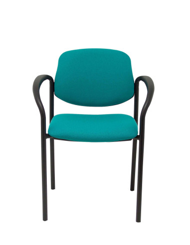 SILLA FIJA VILLALGORDO CHASIS NEGRO BRAZOS BALI VERDE 27NBALI39CB