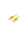 StarTech.com Cable de Red de 0,5m Amarillo Cat5e Ethernet RJ45 sin Enganches