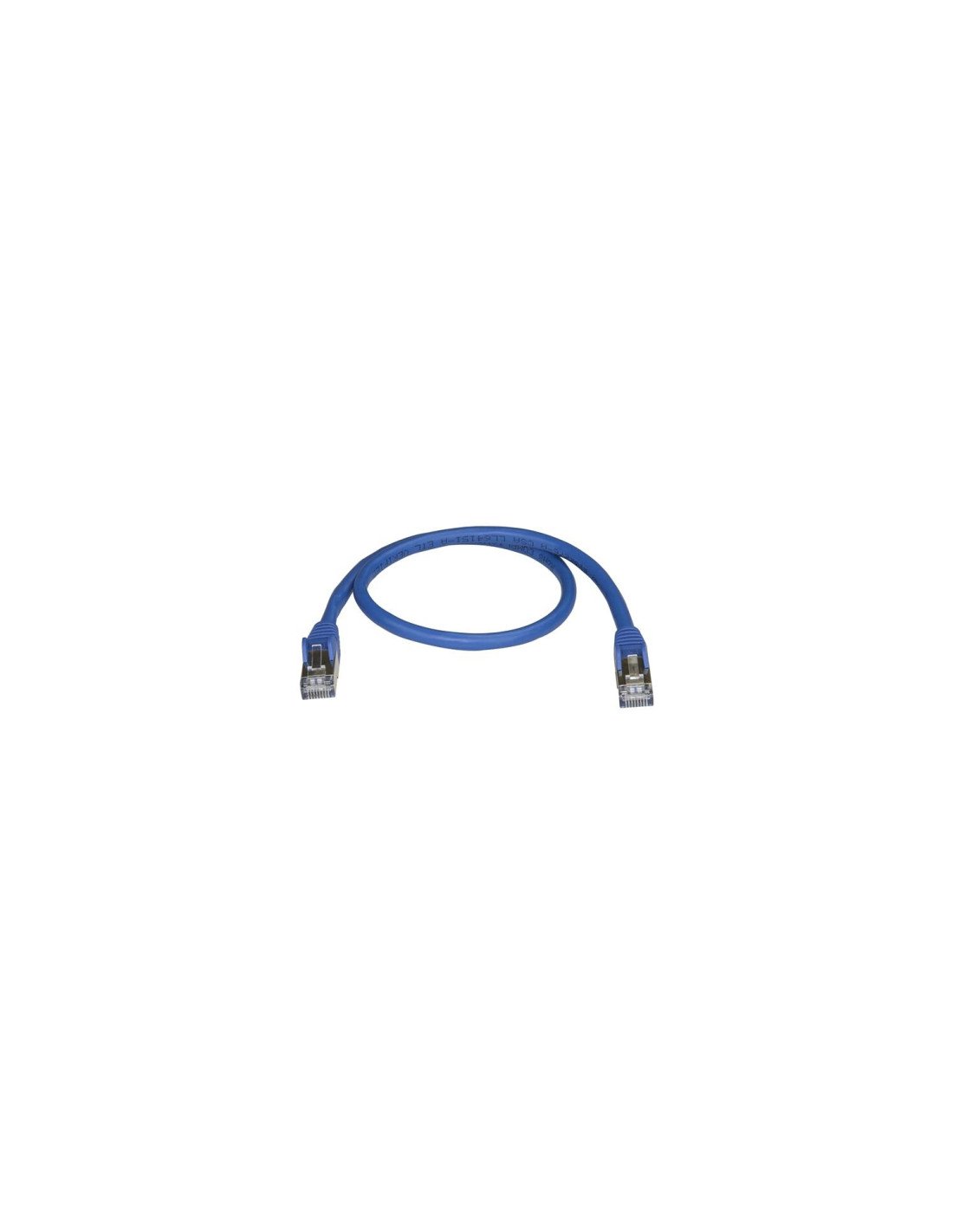 StarTech.com Cable de 0,5m de Red Ethernet RJ45 Cat6a Blindado STP - Cable sin Enganche Snagless - Azul