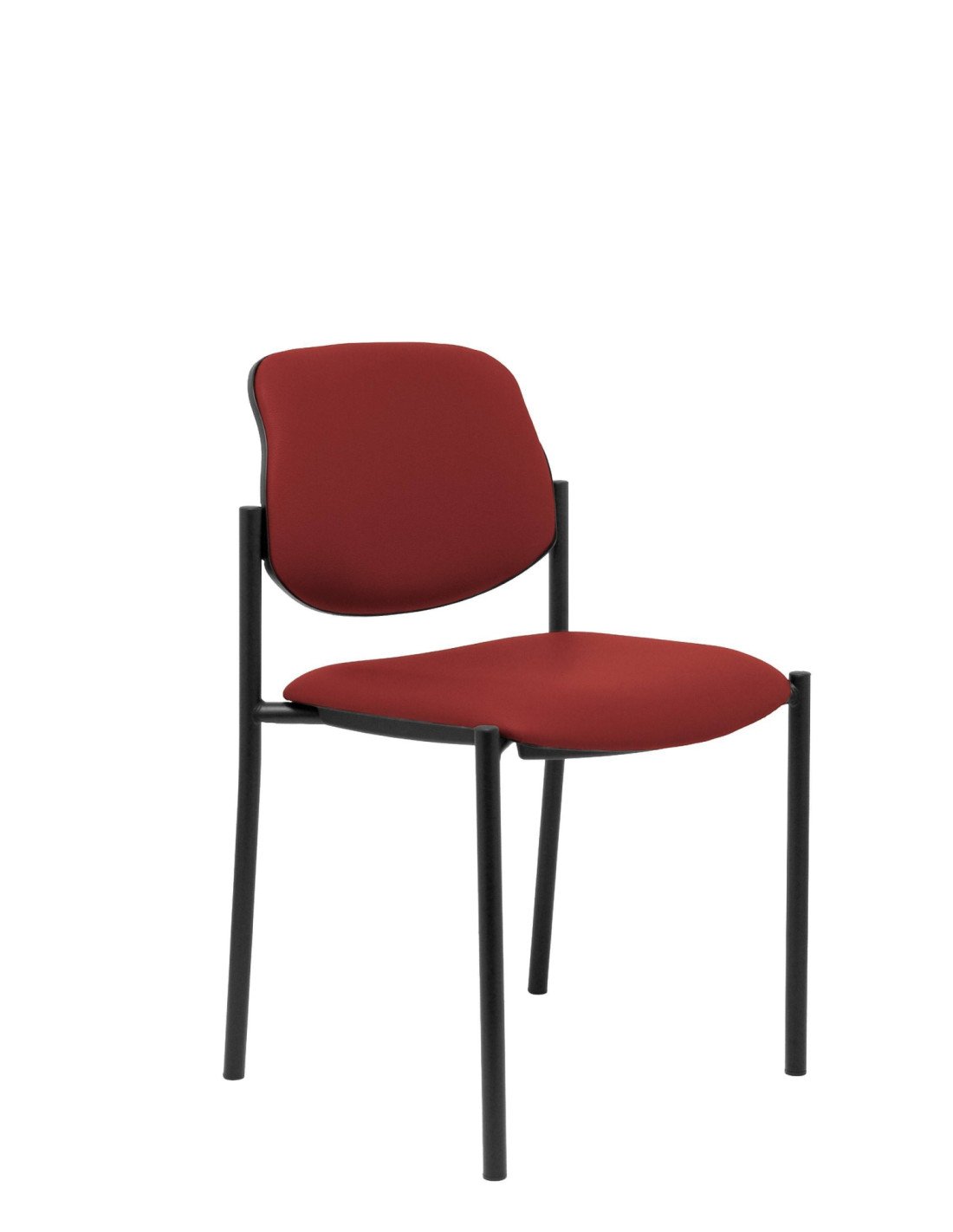 SILLA FIJA VILLALGORDO CHASIS NEGRO SIMILPIEL ROJO 27NSPGRA