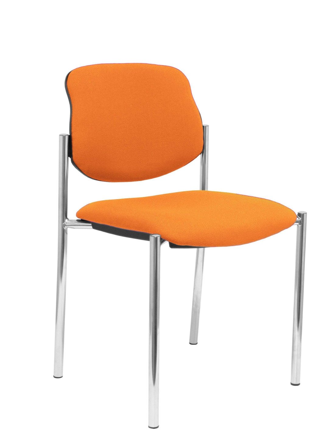 SILLA FIJA VILLALGORDO CHASIS CROMO BALI NARANJA 27CRBALI308