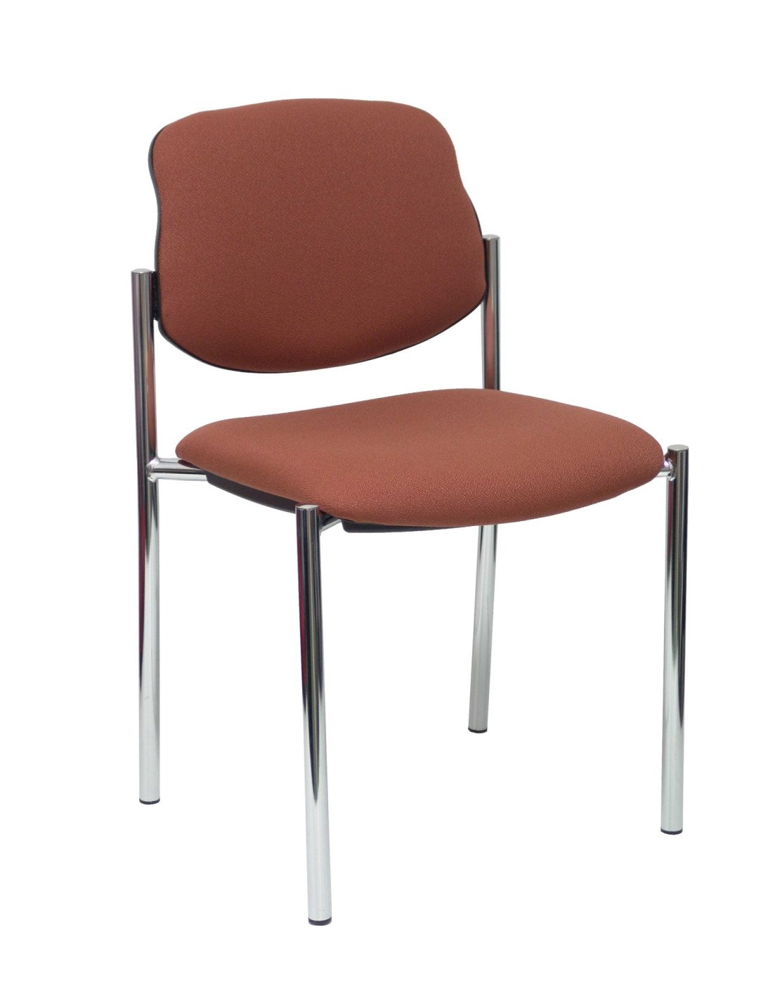 SILLA FIJA VILLALGORDO CHASIS CROMO BALI MARRON 27CRBALI363