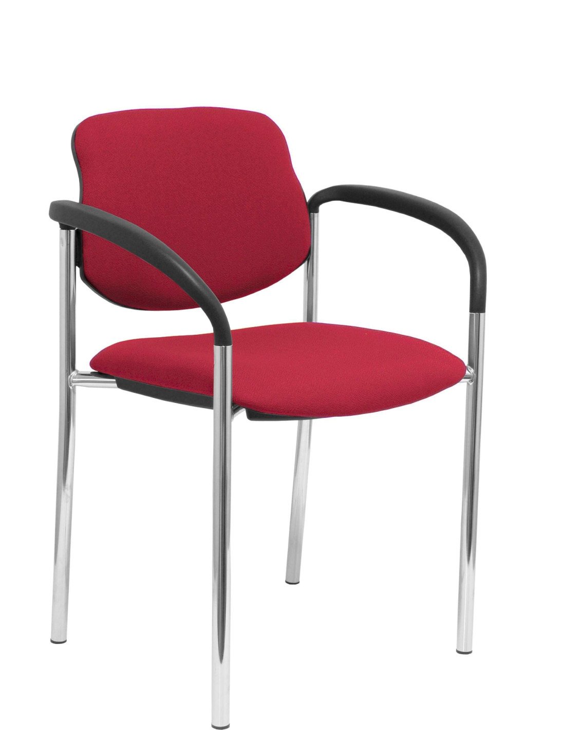SILLA FIJA VILLALGORDO CHASIS BRAZOS CROMO BALI ROJO 27CRBALI933CB