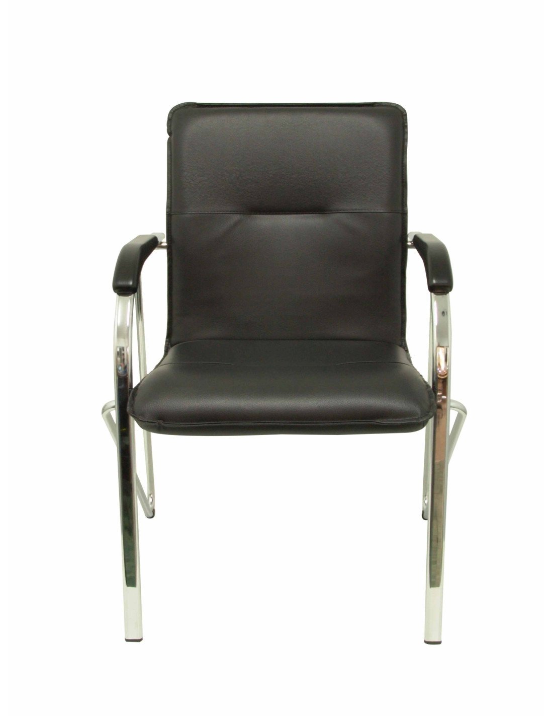 PACK 2 SILLAS BALSA ESTRUCTURA CROMADA SIMILPIEL NEGRO PACK2259SPNECR