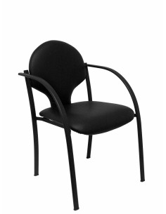 PACK 2 SILLAS HELLIN CHASIS NEGRO PIEL NEGRO PACK220NP840