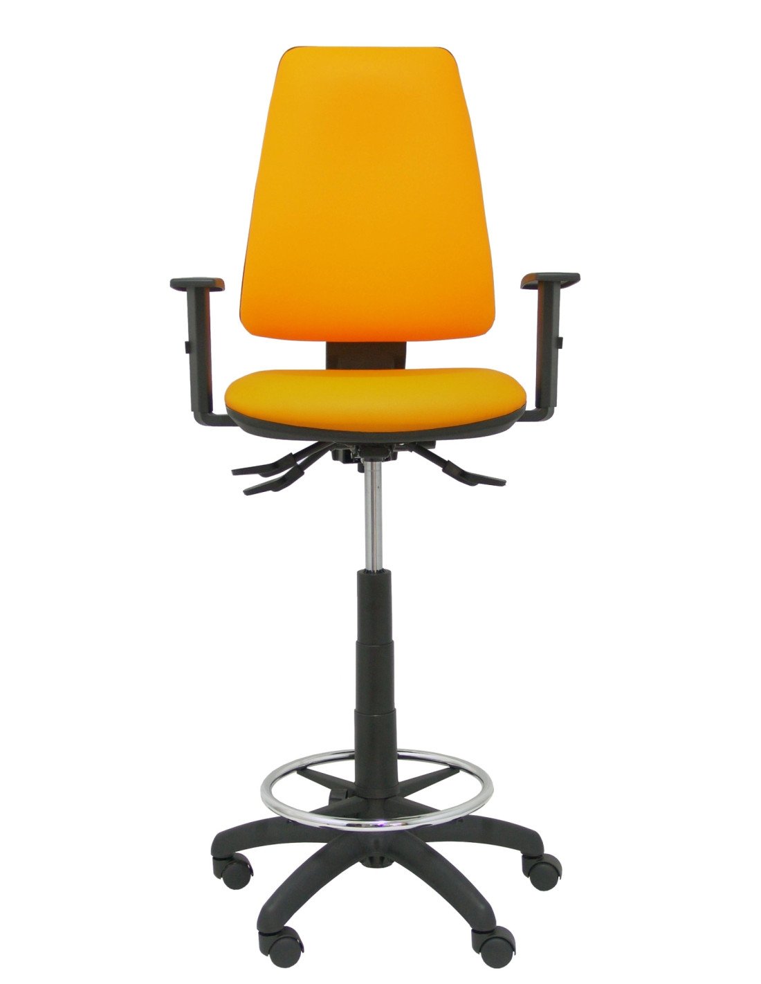 TABURETE ELCHE S BRAZOS REGULABLES SIMILPIEL NARANJA T14ASSP308B10RN