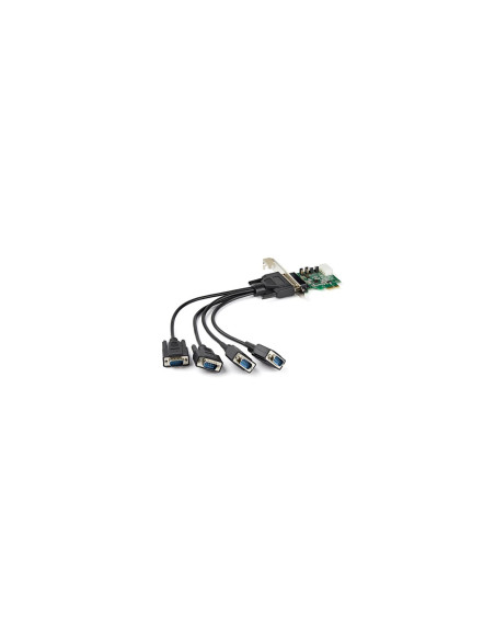 StarTech.com Tarjeta PCI Express Serie de 4 Puertos RS232 UART 16950