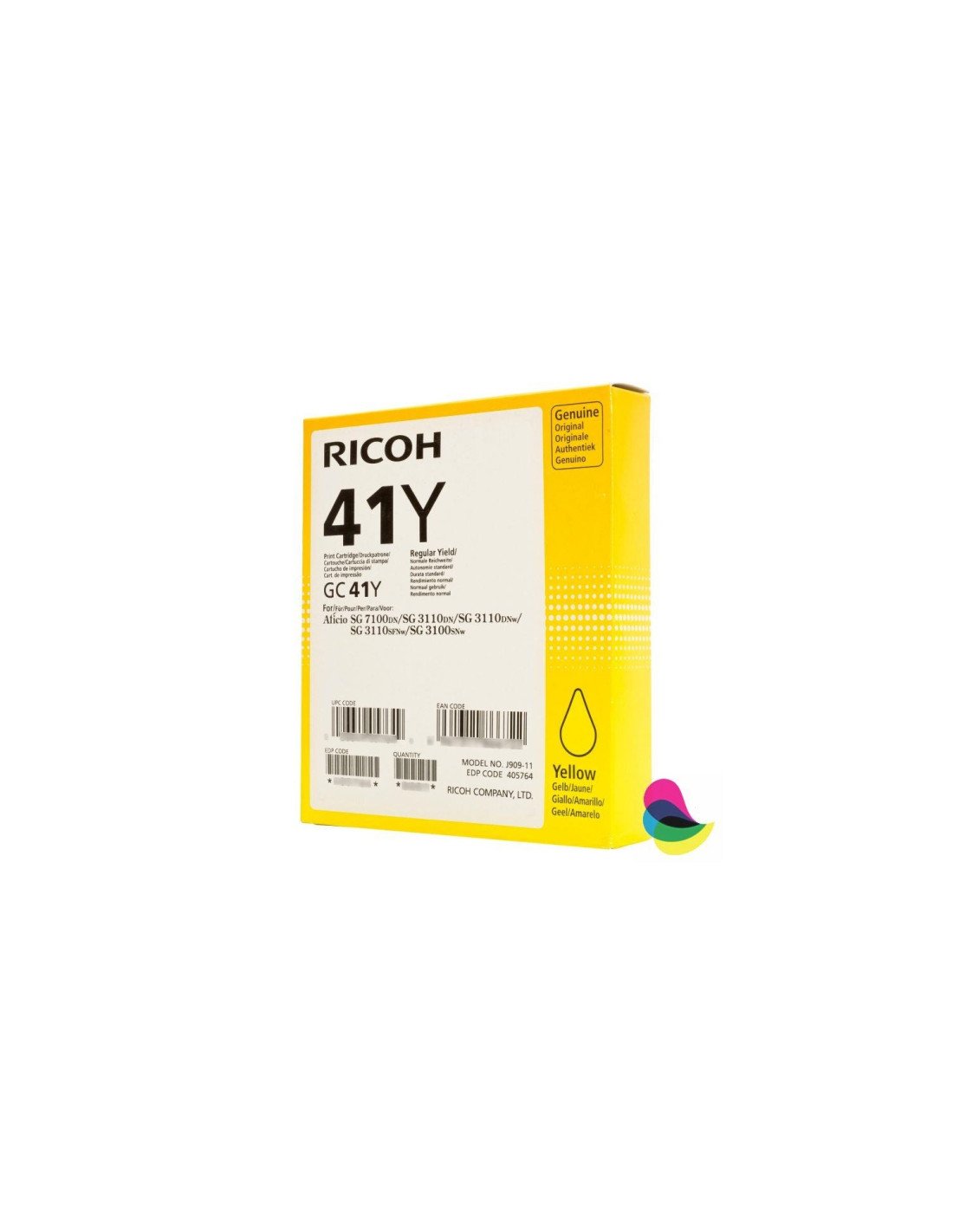 Cartucho ricoh gc41y amarillo 405764