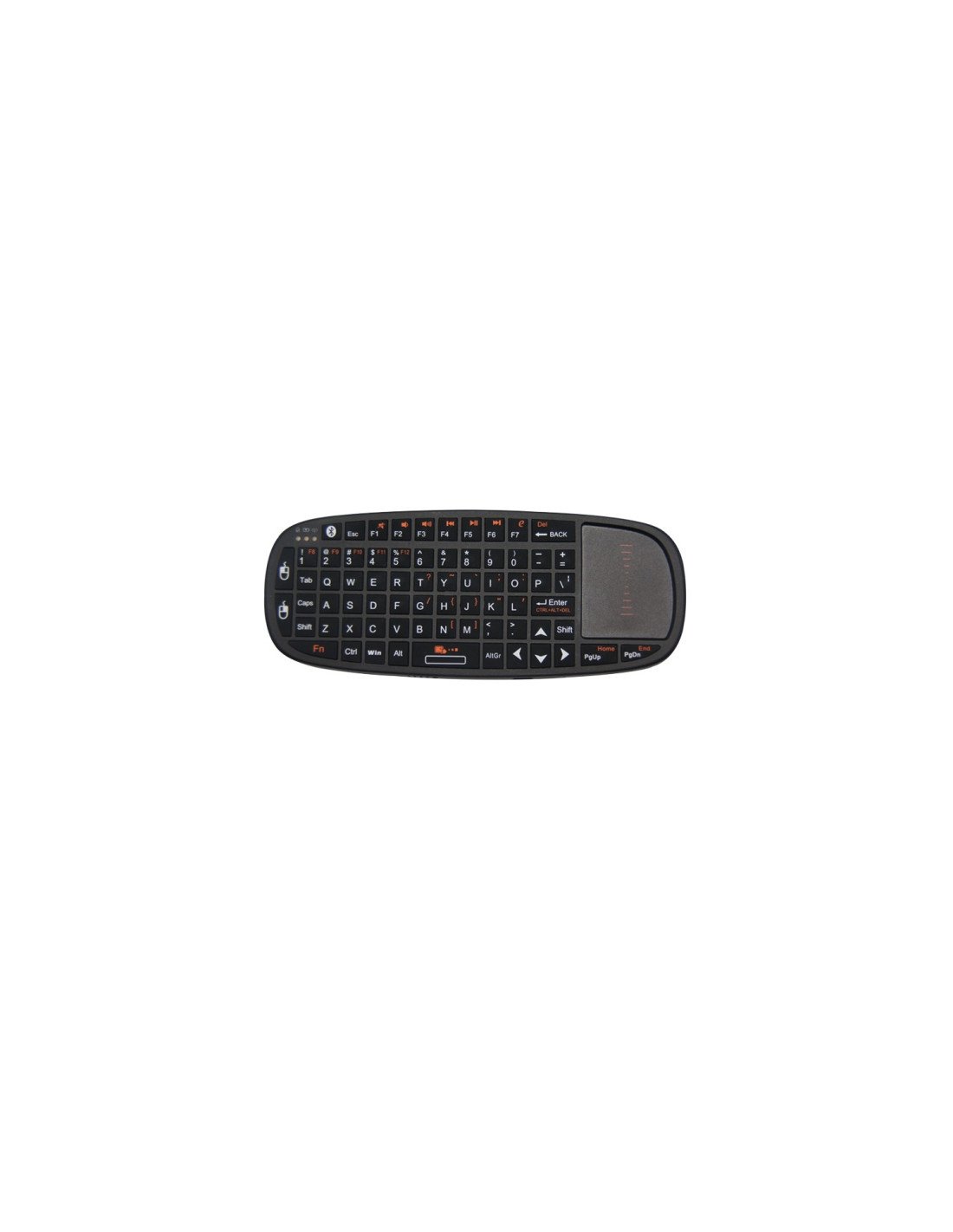 Mini teclado phoenix bluekey presenter bluetooth mini receptor usb con touchpad y puntero laser negro PHBLUKEYPRESENTER