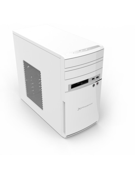 Caja semitorre phoenix micro atx anthracite ventilador 80mm lector de tarjetas blanco PHCAJAMICROATXW