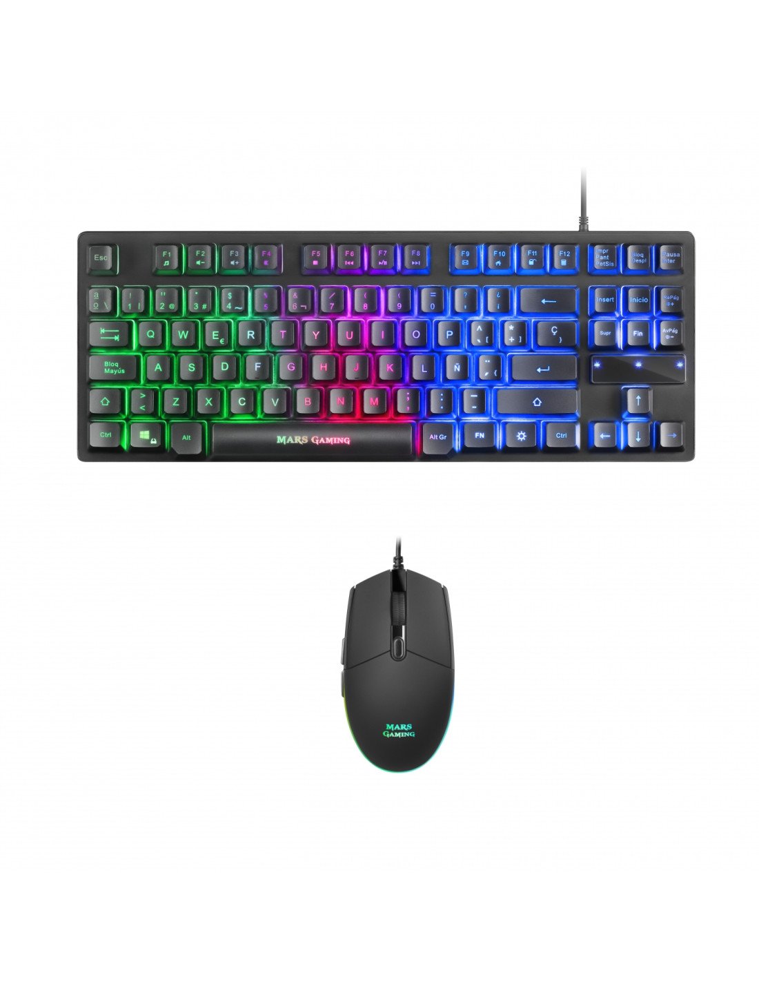 Mars Gaming MCPTKLES teclado + raton usb español Negro