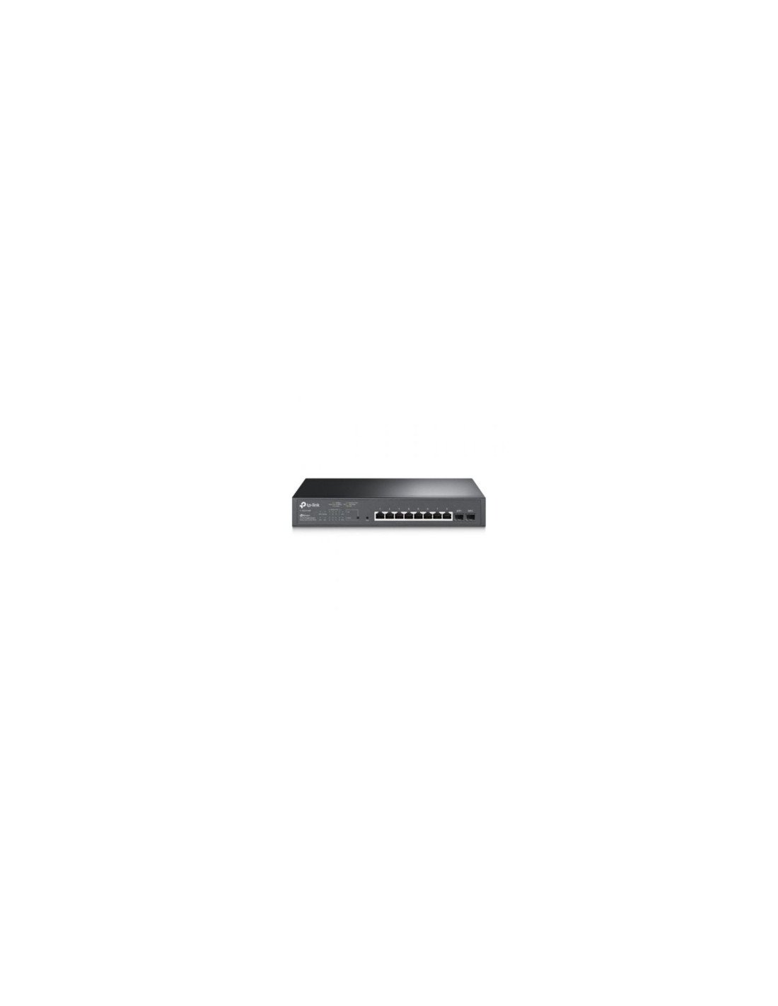 Switch smart tp-link 10 puertos gigabit jetstream poe total 150w qos l2 l3 l4 negro TL-SG2210MP