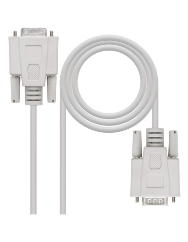 Nanocable 10.14.0203 cable de serie Beige 3 m DB9