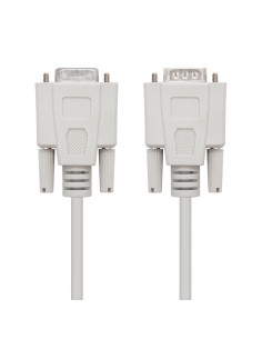 Nanocable 10.14.0203 cable de serie Beige 3 m DB9 2
