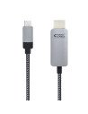Cable conversor nanocable usb tipo-c macho a hdmi macho 3m aluminio negro 10.15.5103