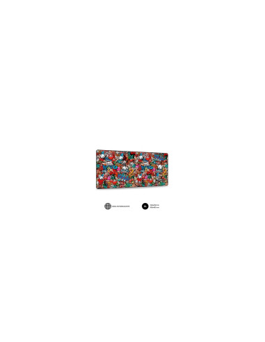 Alfombrilla subblim grafitti xl 900 x 400 x 3mm SUB-MP-01PUW02